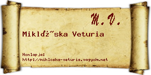 Miklóska Veturia névjegykártya